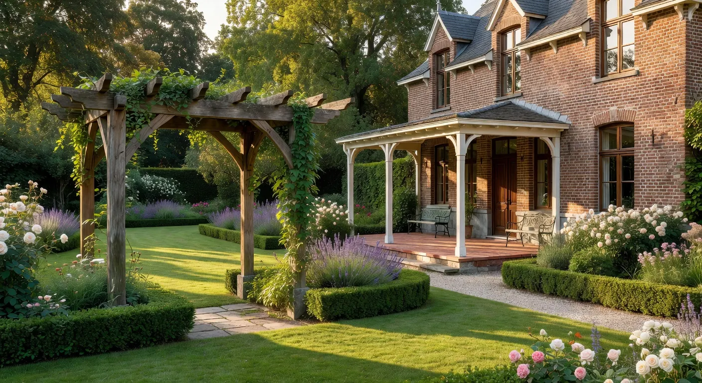Comparatif visuel d'un jardin paysager et d'une véranda moderne en 2026