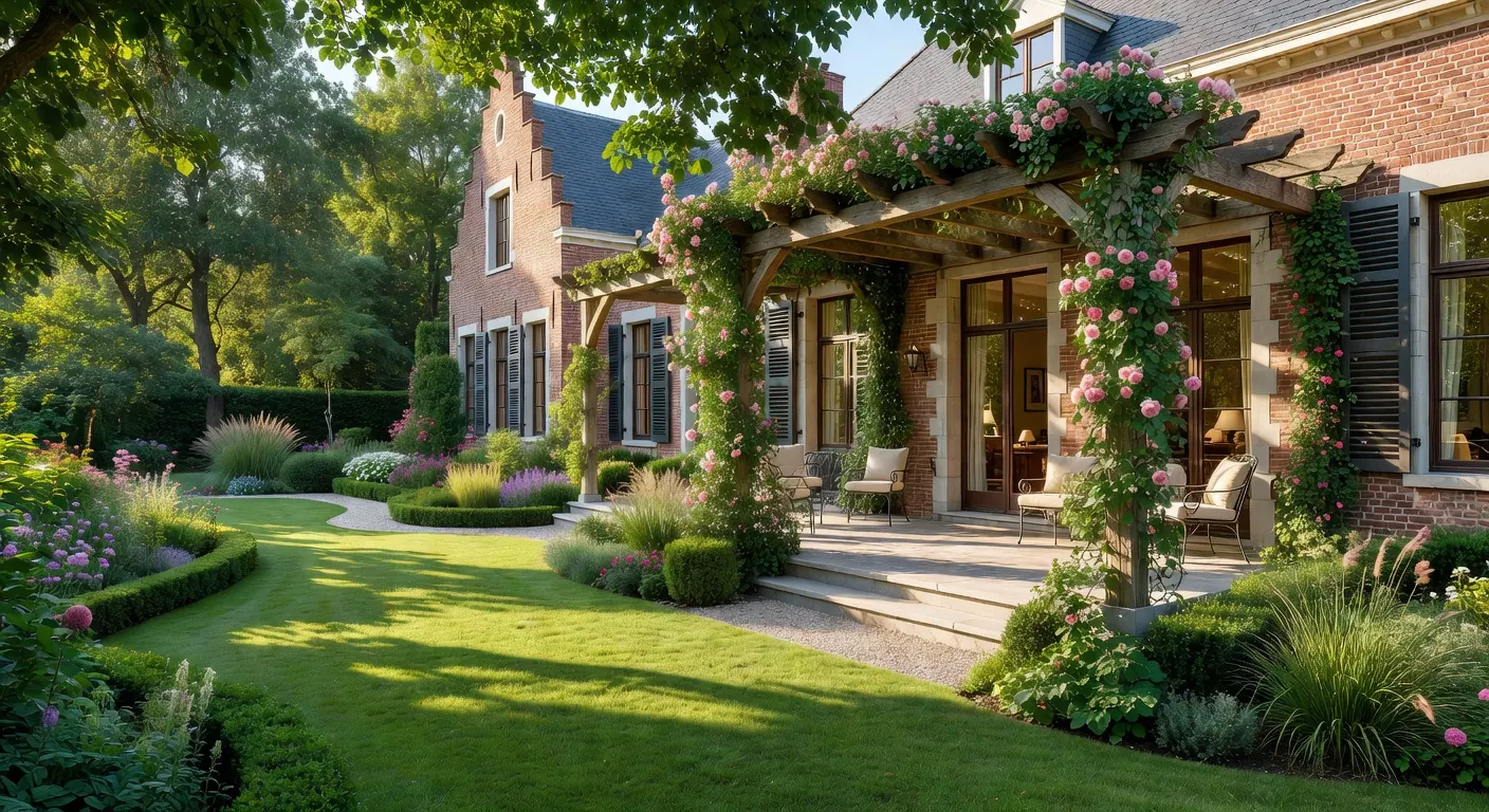 Comparaison visuelle d'un jardin aménagé et d'une véranda moderne en 2026
