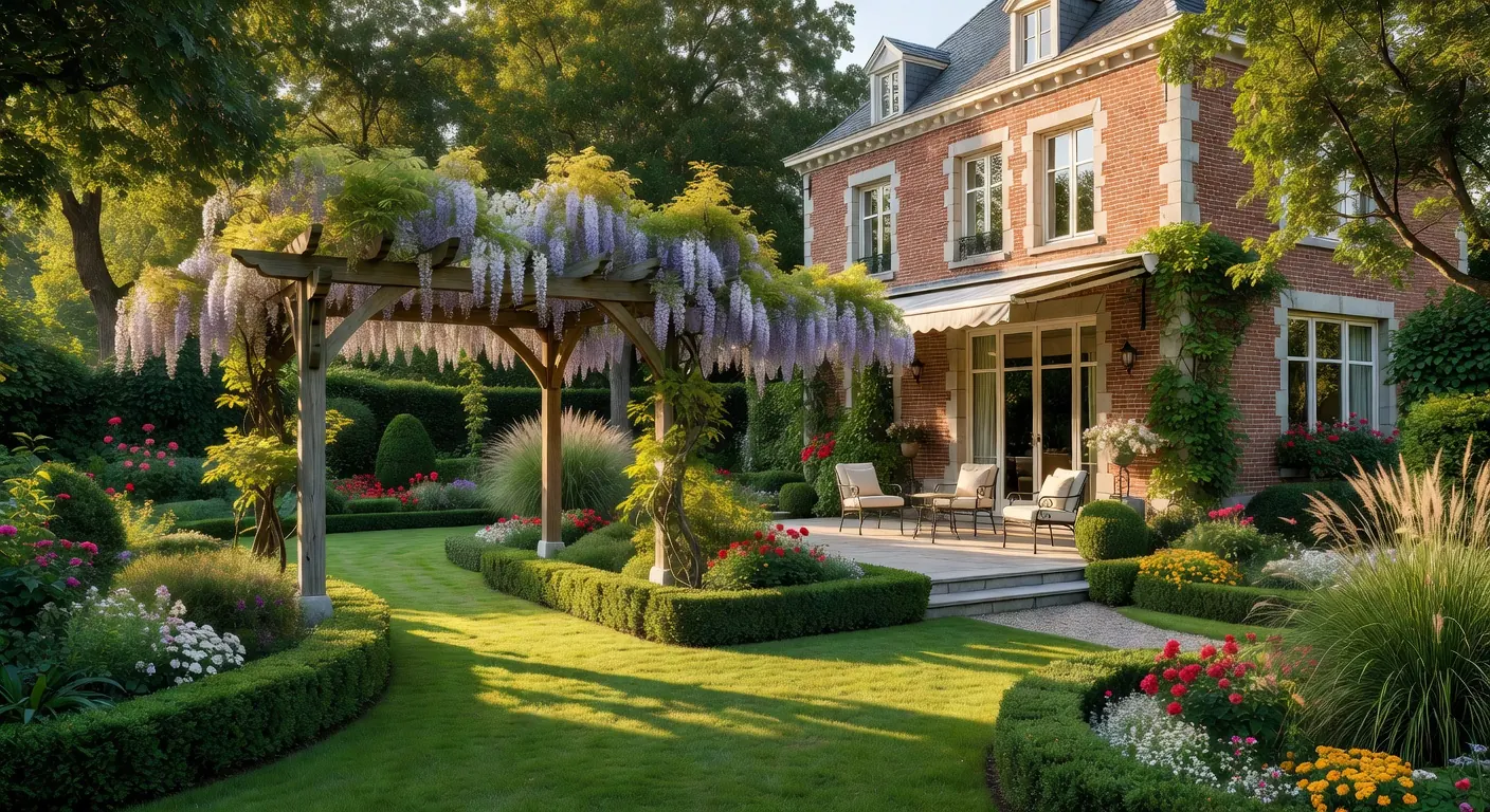 Véranda moderne installée dans un jardin belge avec vue sur la nature